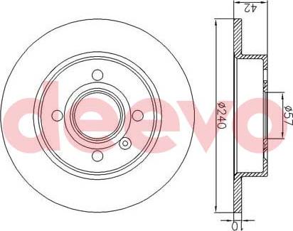 DEEVO BD33860 - Brake Disc autospares.lv