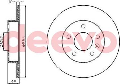 DEEVO BD33880 - Brake Disc autospares.lv