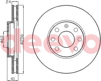 DEEVO BD33820 - Brake Disc autospares.lv