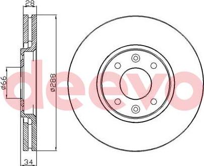 DEEVO BD33320 - Brake Disc autospares.lv