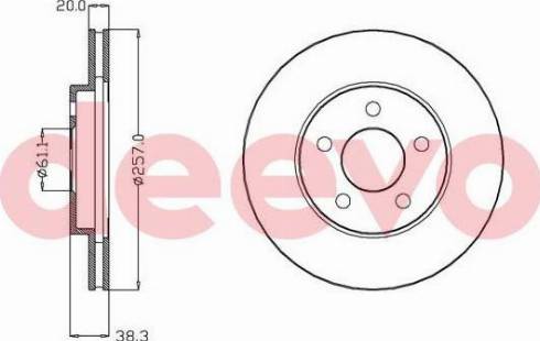 DEEVO BD33220 - Brake Disc autospares.lv