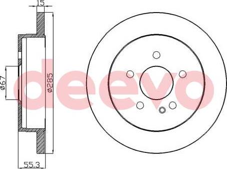 DEEVO BD33780 - Brake Disc autospares.lv