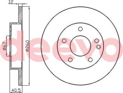 DEEVO BD33720 - Brake Disc autospares.lv