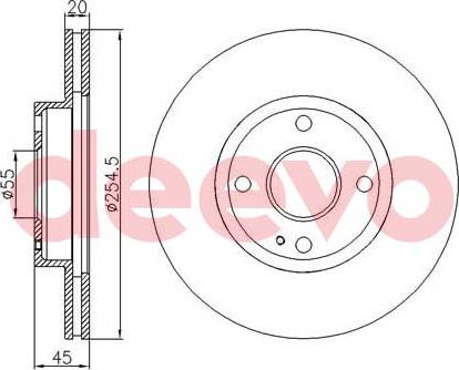 DEEVO BD32440 - Brake Disc autospares.lv