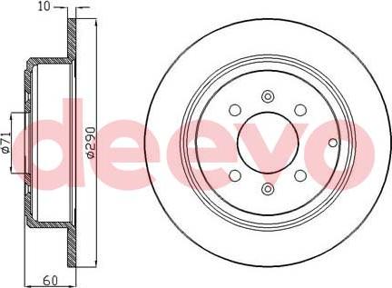 DEEVO BD32180 - Brake Disc autospares.lv