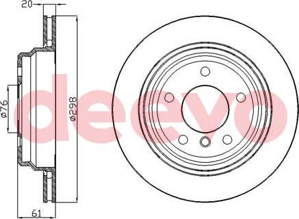 DEEVO BD32880 - Brake Disc autospares.lv