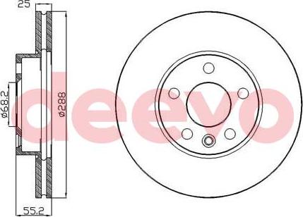 DEEVO BD32820 - Brake Disc autospares.lv