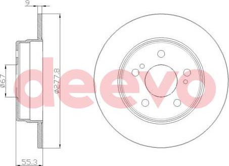 DEEVO BD32280 - Brake Disc autospares.lv