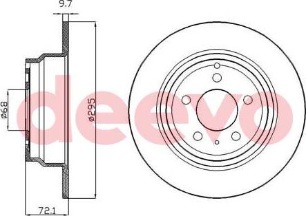 DEEVO BD29960 - Brake Disc autospares.lv