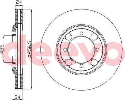 DEEVO BD29900 - Brake Disc autospares.lv