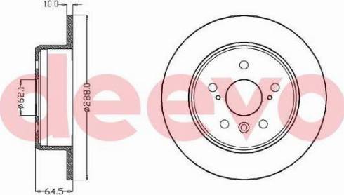 DEEVO BD29420 - Brake Disc autospares.lv