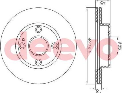 DEEVO BD29100 - Brake Disc autospares.lv