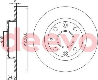 DEEVO BD29120 - Brake Disc autospares.lv