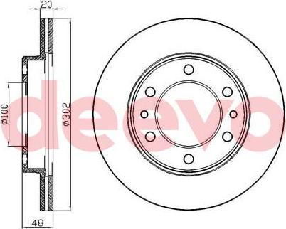 DEEVO BD29800 - Brake Disc autospares.lv