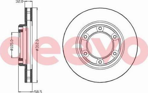 DEEVO BD29760 - Brake Disc autospares.lv