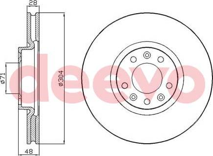 DEEVO BD24940 - Brake Disc autospares.lv