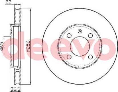 DEEVO BD24980 - Brake Disc autospares.lv