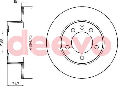 DEEVO BD24480 - Brake Disc autospares.lv