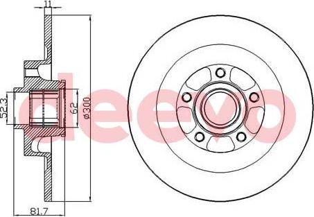 DEEVO BD24540 - Brake Disc autospares.lv