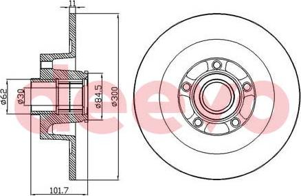 DEEVO BD24680 - Brake Disc autospares.lv