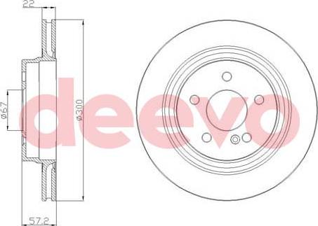 DEEVO BD24160 - Brake Disc autospares.lv