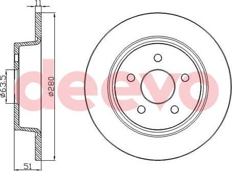 DEEVO BD24800 - Brake Disc autospares.lv