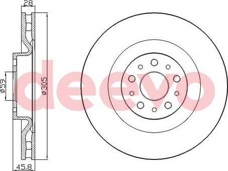 DEEVO BD24820 - Brake Disc autospares.lv