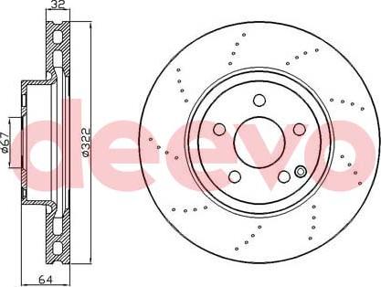 DEEVO BD24200 - Brake Disc autospares.lv