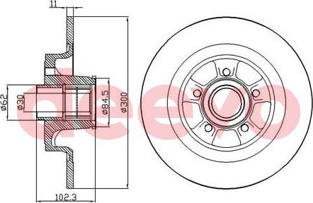 DEEVO BD24740 - Brake Disc autospares.lv