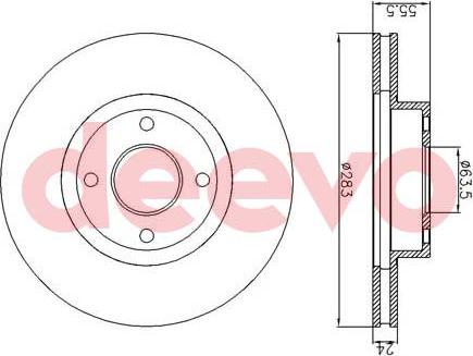 DEEVO BD25580 - Brake Disc autospares.lv