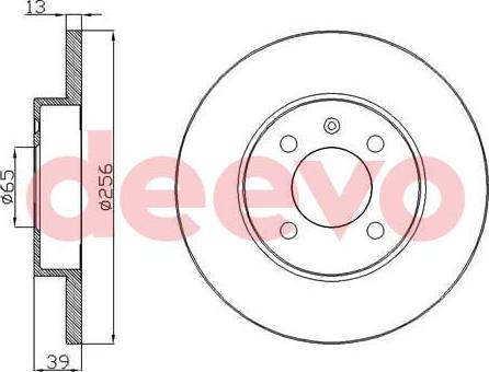 DEEVO BD26460 - Brake Disc autospares.lv