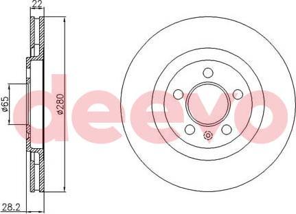 DEEVO BD26480 - Brake Disc autospares.lv