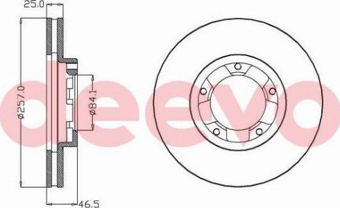 DEEVO BD26420 - Brake Disc autospares.lv