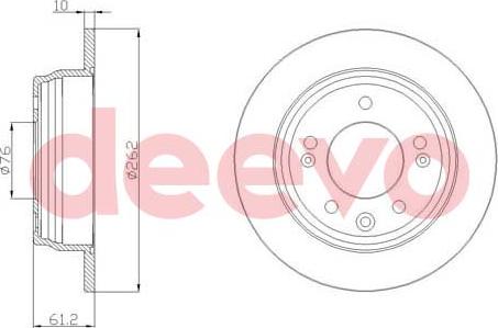 DEEVO BD20980 - Brake Disc autospares.lv