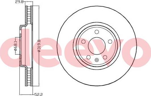 DEEVO BD20540 - Brake Disc autospares.lv