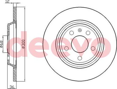 DEEVO BD20580 - Brake Disc autospares.lv