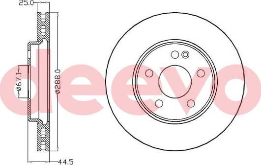 DEEVO BD20060 - Brake Disc autospares.lv