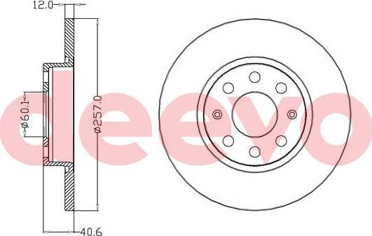 DEEVO BD20100 - Brake Disc autospares.lv