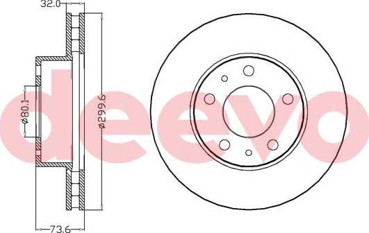 DEEVO BD20840 - Brake Disc autospares.lv