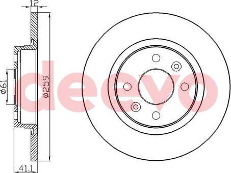 DEEVO BD20880 - Brake Disc autospares.lv
