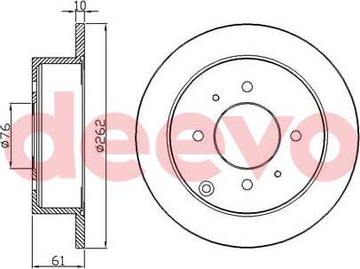 DEEVO BD20300 - Brake Disc autospares.lv