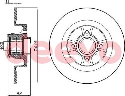 DEEVO BD20260 - Brake Disc autospares.lv