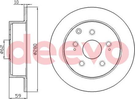 DEEVO BD21460 - Brake Disc autospares.lv