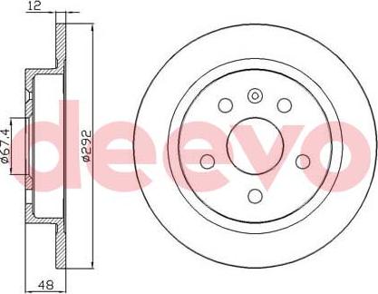 DEEVO BD21620 - Brake Disc autospares.lv