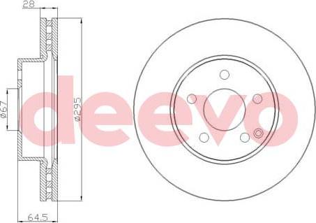 DEEVO BD21140 - Brake Disc autospares.lv