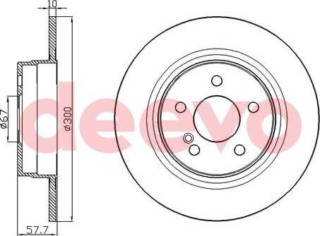 DEEVO BD21180 - Brake Disc autospares.lv