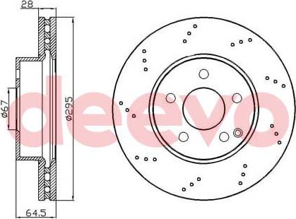 DEEVO BD21120 - Brake Disc autospares.lv