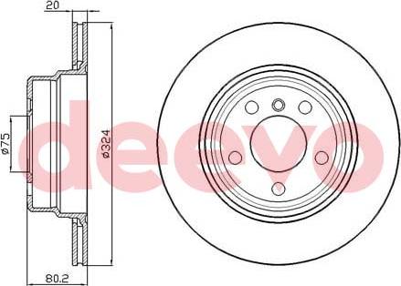 DEEVO BD21820 - Brake Disc autospares.lv