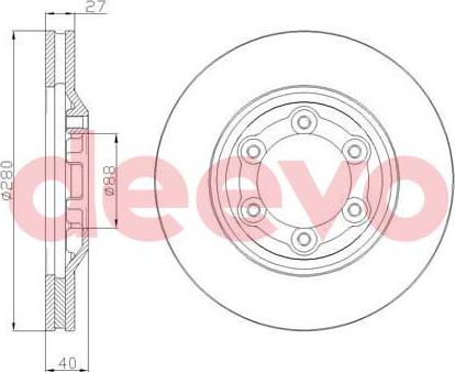 DEEVO BD21700 - Brake Disc autospares.lv