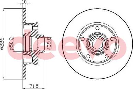 DEEVO BD28240 - Brake Disc autospares.lv